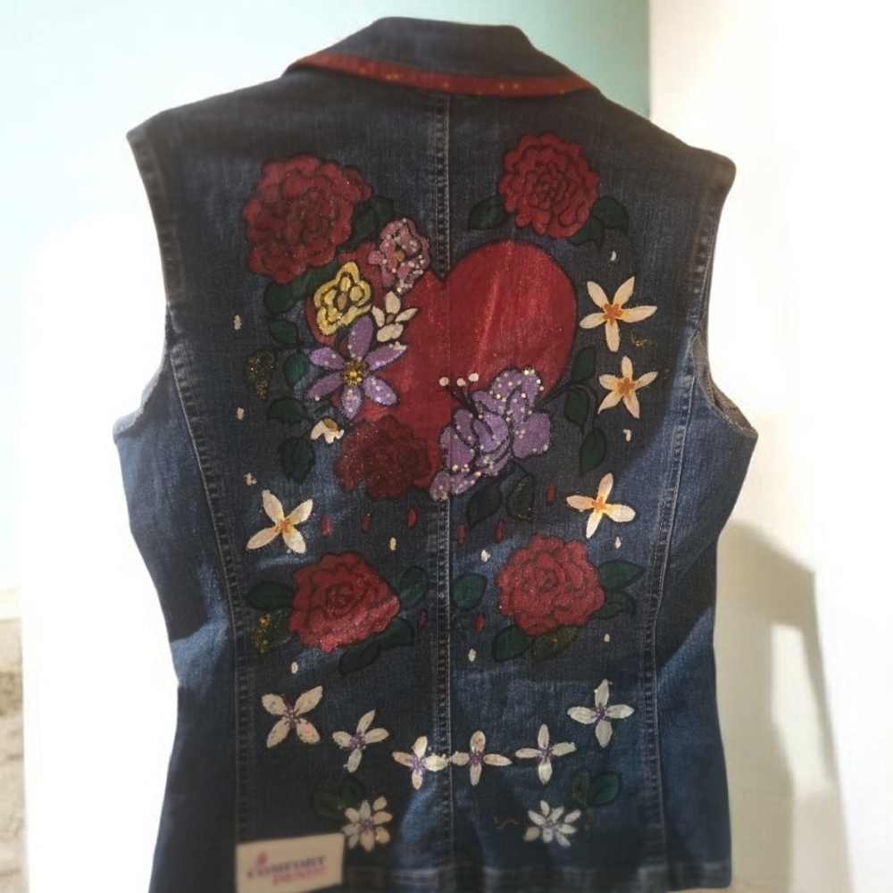 Embroidered Floral Jean Jacket